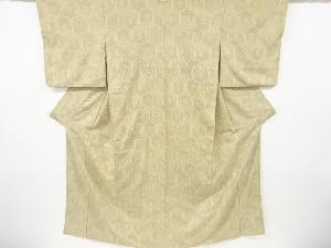 リサイクル　重ね亀甲模様手織り紬着物